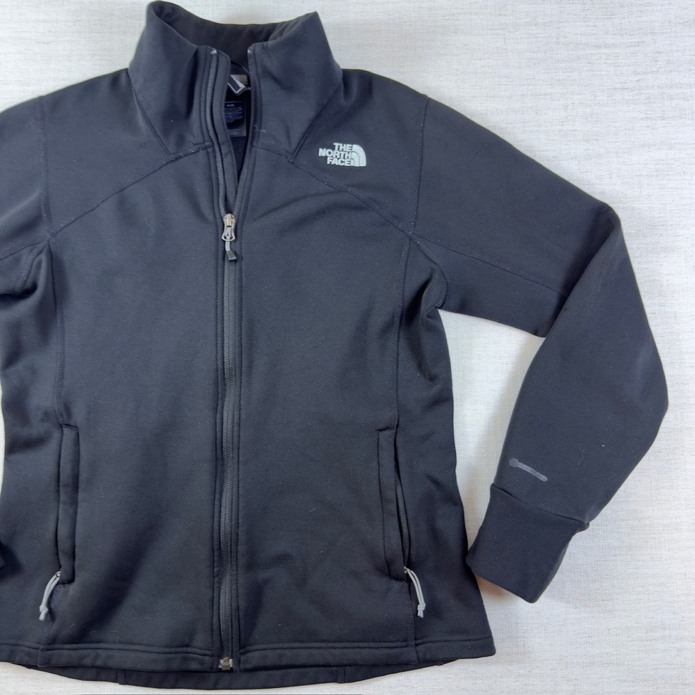 The North Face Womens Black Full Zip Softshell Jacket Size Medium